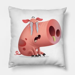 Sad little pig Pillow