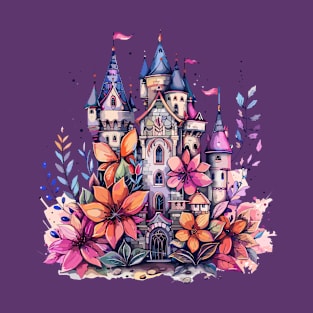 Vintage Magical Garden palace Botanical Princess Castle T-Shirt