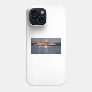 Queen Victoria cruise lights. Lisbon. Portugal Phone Case