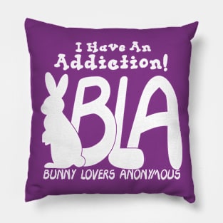 Bunny Lovers Anonymous Addiction 3 - Light on Dark Pillow