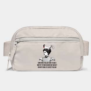 Sometimes you just have to add a bow tie to your chicken hat Bag