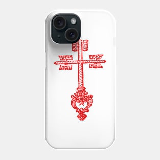 medieval key red Phone Case