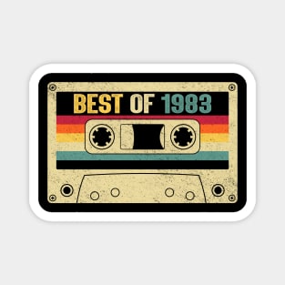 Best Of 1983 41st Birthday Gifts Cassette Tape Vintage Magnet