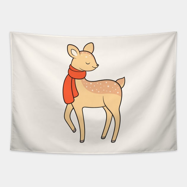 Doe Deer Tapestry by kimvervuurt