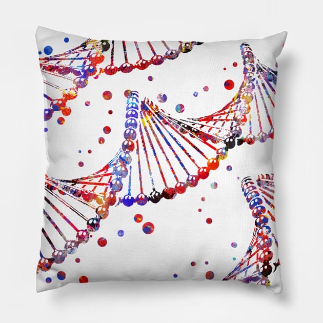 DNA molecule Pillow by RosaliArt