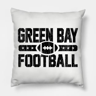 Green Bay Football // Black Pillow