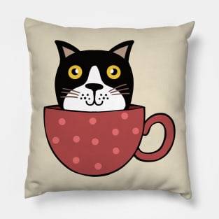 cat coffee Pillow