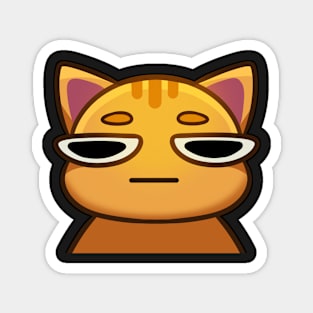 Mad/annoyed orange cat Magnet