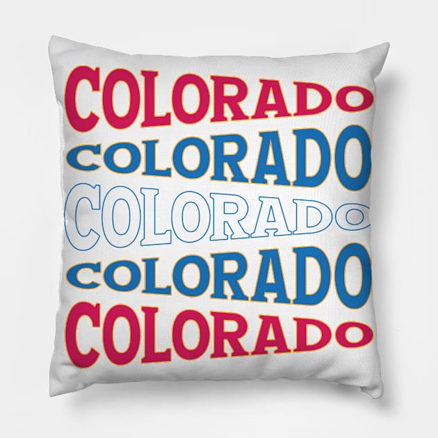 TEXT ART USA COLORADO Pillow by LAVA-ROMA-NOVA