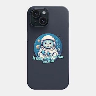 Astronaut Cat in Space Phone Case