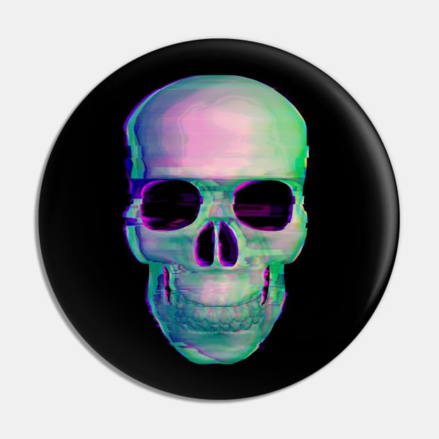 Digital Skull Pin by Drop23