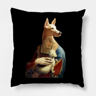 Lady with an Ermine, Luna Version Pillow