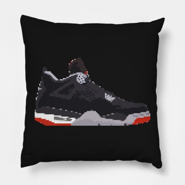 AIR JORDAN IV RETRO PIXELATED ART SHOE COLLECTION Pillow by Buff Geeks Art