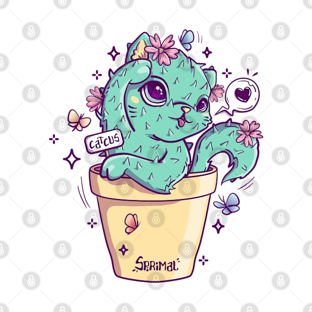 Catcus cat and cactus pun. by SPIRIMAL