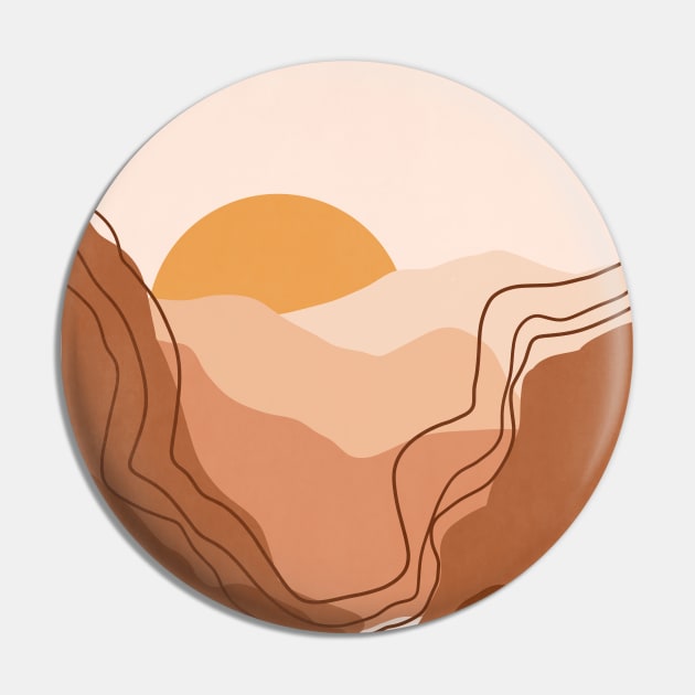 Abstract boho sunrise mountain landscape 3 Pin by Gush Art Studio 1