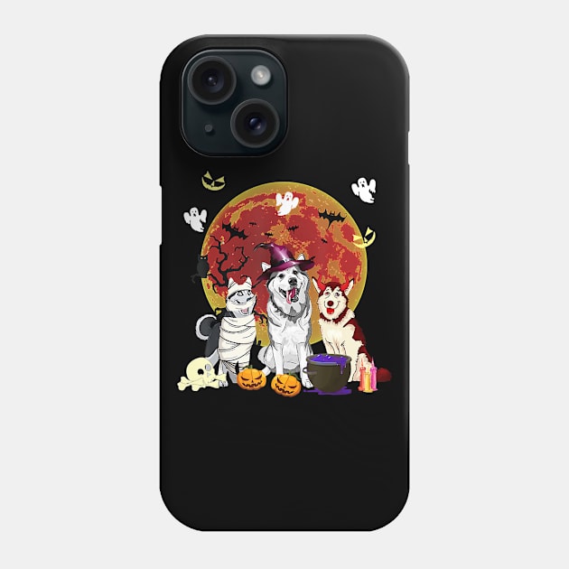 Cute Husky Witch Pumpkin Halloween Dog Lover Phone Case by JaydeMargulies