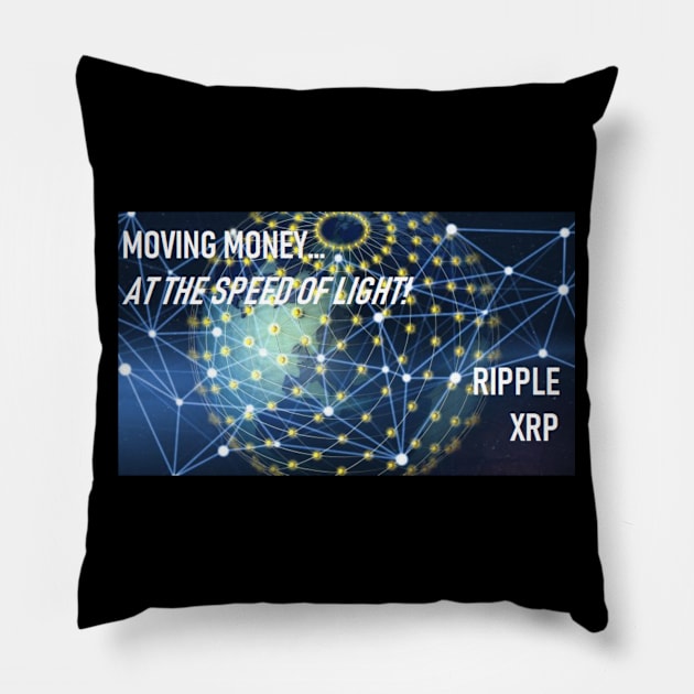 Ripple XRP   The Speed of Light! Pillow by DigitalNomadInvestor