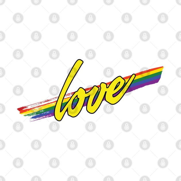 Love with LGBT Rainbow Stripe by McNutt