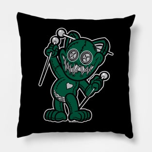 Happy VooDoo Kitty Cat Doll New York Colors Pillow