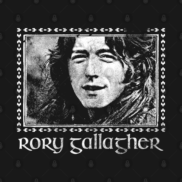 Rory Gallagher /// Faded Vintage Style Fan Design by DankFutura