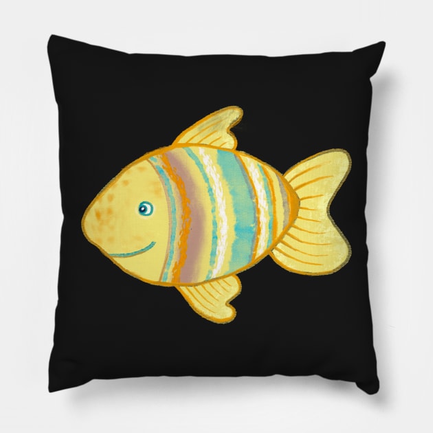 Fish´n Chips in the Lake Pillow by colorofmagic