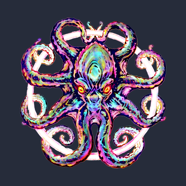 Neon Octopus - Mystery - T-Shirt | TeePublic