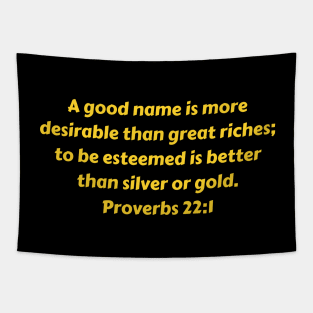 Bible Verse Proverbs 22:1 Tapestry