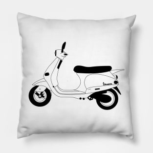 Vespa ET2/ET4 Black Outline Pillow