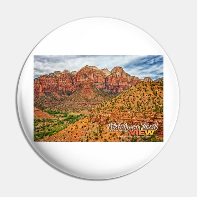 Watchman Trail View Zion National Park Pin by Gestalt Imagery