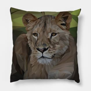 Geometrical Lioness Pillow