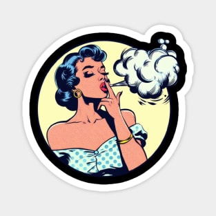 smoke woman Magnet