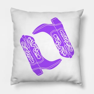 Purple Cowgirl Boots Pillow