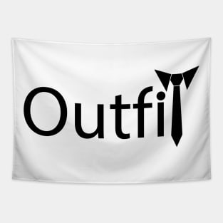 Outfit artistic typography design Tapestry