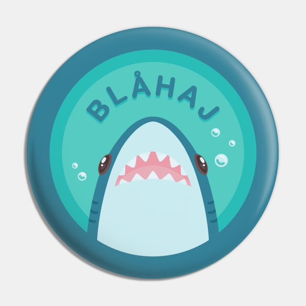 Blue Shark Pin by EnchantedAnimal