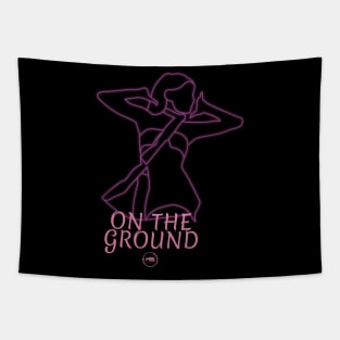 rose on the ground led design Tapestry