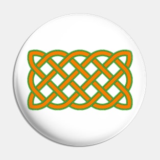 Green and Orange Celtic-knot Pin