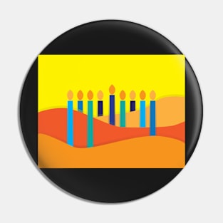 Abstract Orange Yellow Candles Background Pin