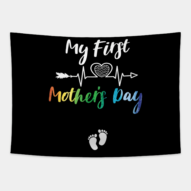 My First Mothers Day mom Tapestry by Gaming champion