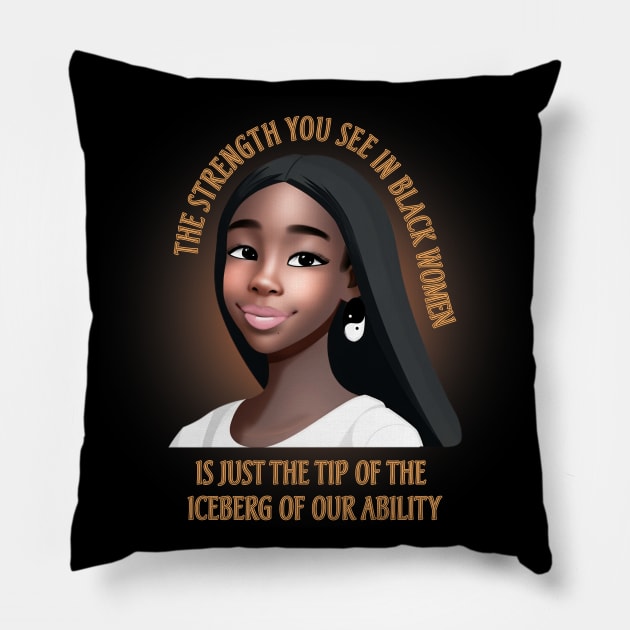 Black Girl Pillow by beatrizestampas