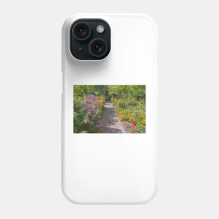 Vibrant Flowers Along Garden Path Phone Case