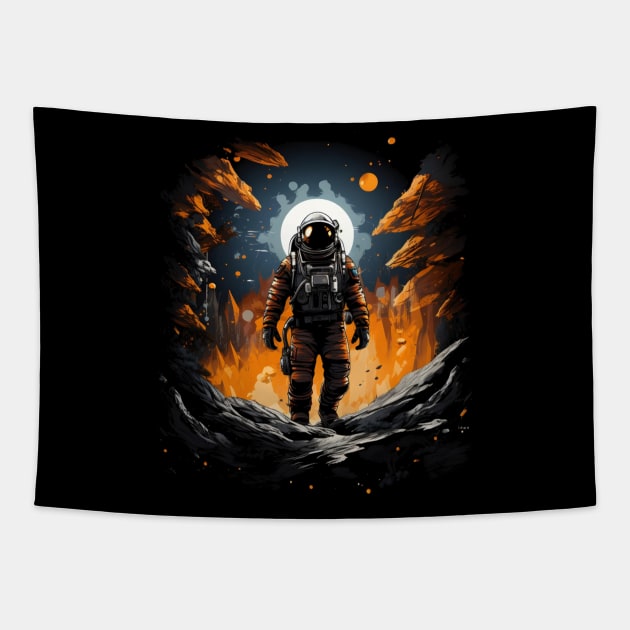 Space Explorer - Sci-fi Tapestry by Fenay-Designs