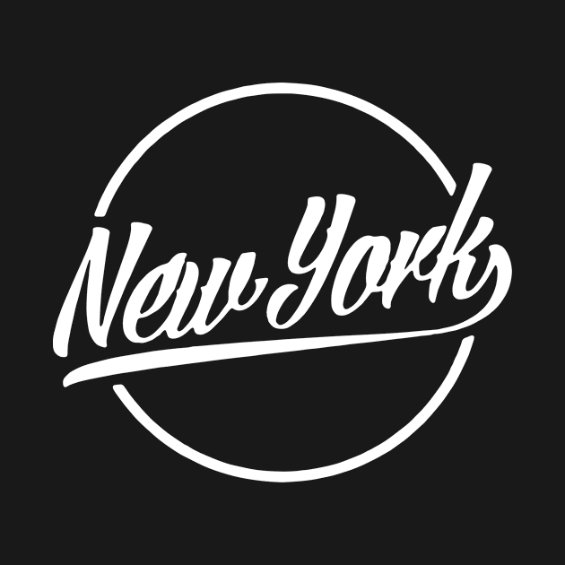 NEW YORK CIRCLE PRINTED FUNNY LOGO by widapermata95