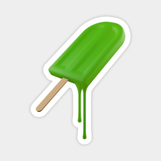 Lime Green Popsicle Magnet by graphicfire