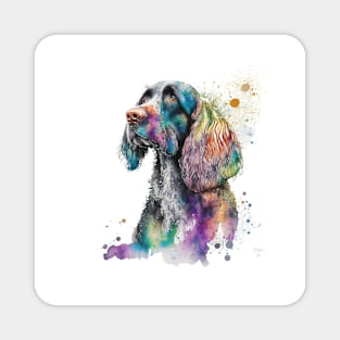 American Water Spaniel Dog In Watercolor & Pen Magnet