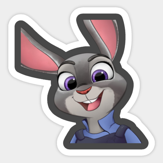 judy hopps zootopia sticker teepublic