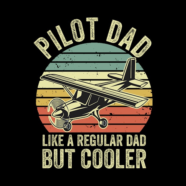 Pilot Dad Funny Aviation Enthusiast Retro by Visual Vibes