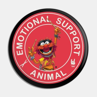 Drummer emotional support animal Pin