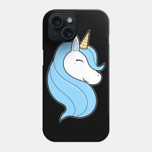 Cute Unicorn Blue Hairs Phone Case