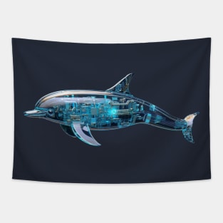 Sci Fi Dolphin Tapestry