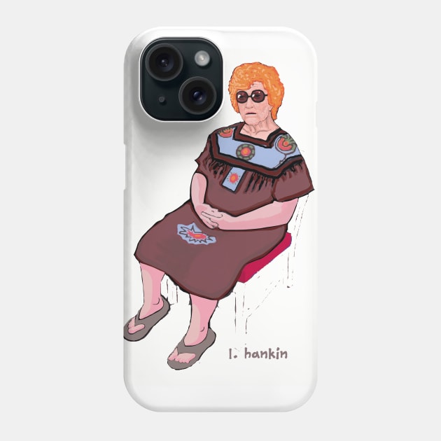 Grandma on White Background Phone Case by LarryHankin